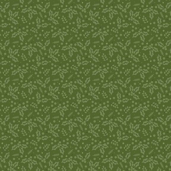 Marcus Fabrics Peppermint & Pine HOLLY R791914D  PINE