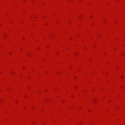 Marcus Fabrics Peppermint & Pine SNOWFLAKE R791915D  POPPY