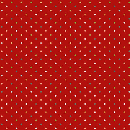 Marcus Fabrics Peppermint & Pine DOTS R791916D  RED