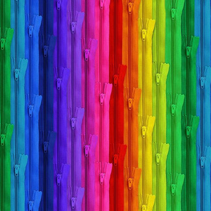 Timeless Treasures ZIPPER STRIPE SEW-CD3203  BRIGHT