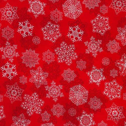 Snowflakes Scarlet w/Metallic # SRKM2160393