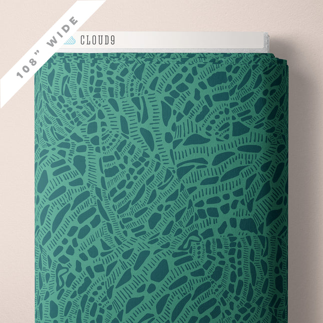 Cloud9 Seashell Serenade ~ 227960 Neverending 108" WIDE BACKING - Teal