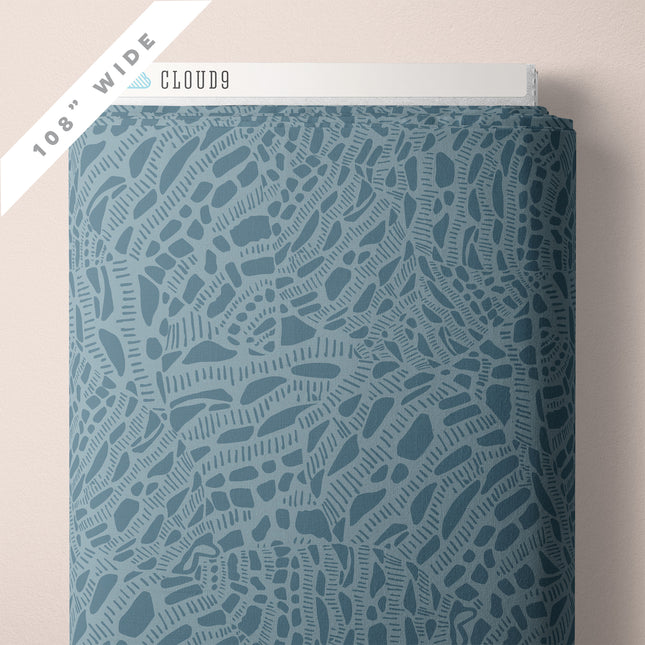 Cloud9 Seashell Serenade ~ 227962 Neverending 108" WIDE BACK ~ Blue