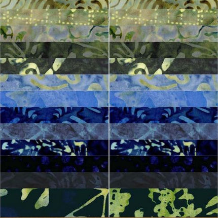 Timeless Treasures Tonga 2.5"Strip Pack TREAT-STRIP40  RADIANT