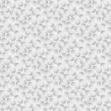 Clothworks Matcha: White Digital Circle Dots # Y4916-1