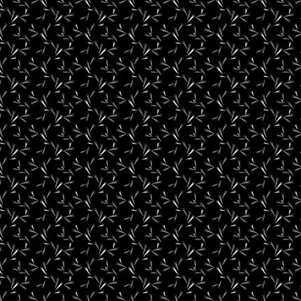 Clothworks Matcha: Black Digital Dandelion Seeds # Y4918-3