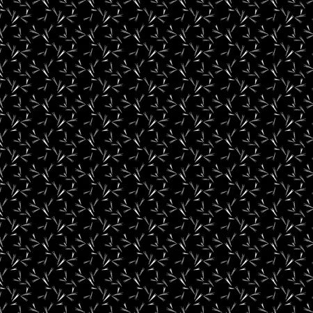 Clothworks Matcha: Black Digital Dandelion Seeds # Y4918-3