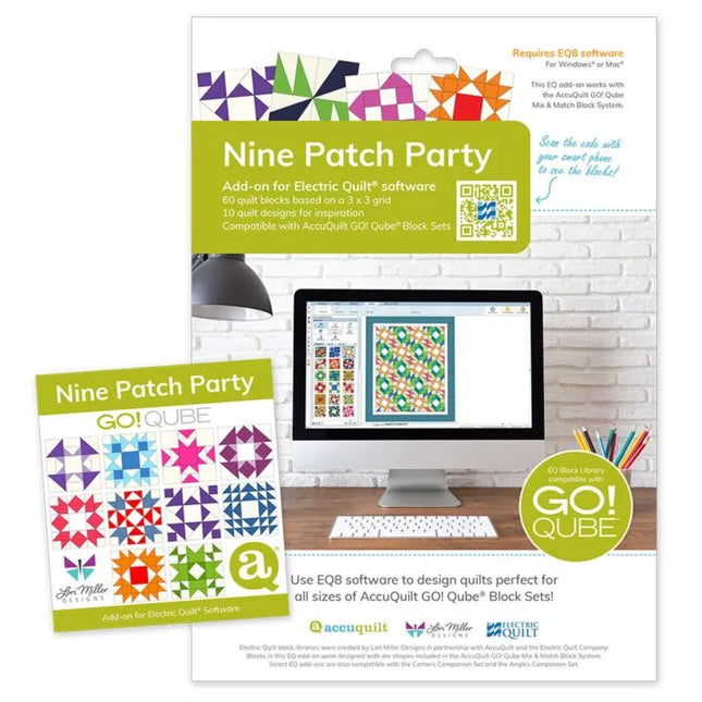 Electric Quilt Add-On for GO! Qube Nine Patch Party - Box Version