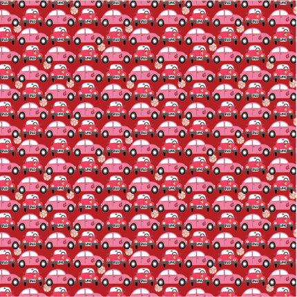 Poppie Cotton Hey Love Bug ~ Red Beep Beep BG25137