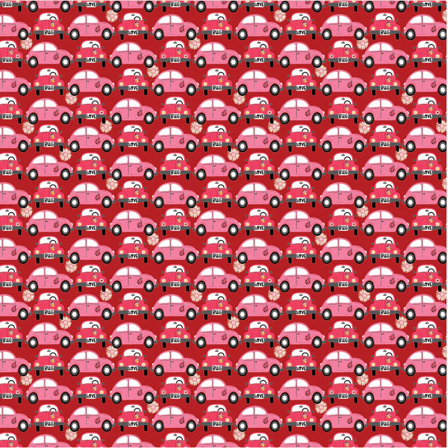 Poppie Cotton Hey Love Bug ~ Red Beep Beep BG25137