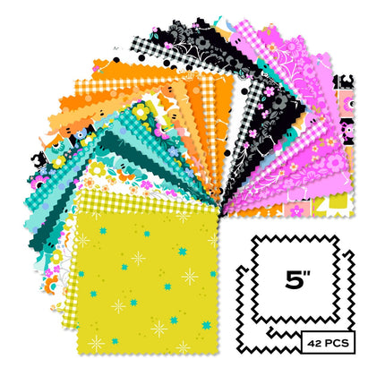 Andover Ghostly Garden ~ 5 inch square 42 PCS