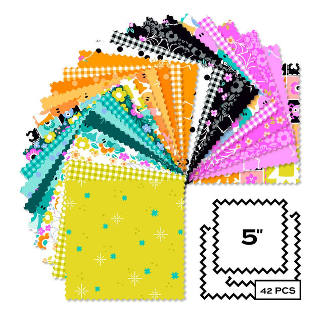 Andover Ghostly Garden ~ 5 inch square 42 PCS