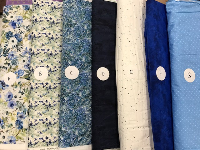 Nine Patch A Day - Summer Sew Along Blue: Stars in My Garden
