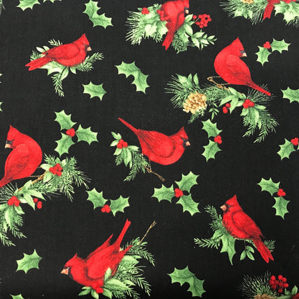 Wilmington Prints Cardinal Charm : Black Cardinals 39930-973