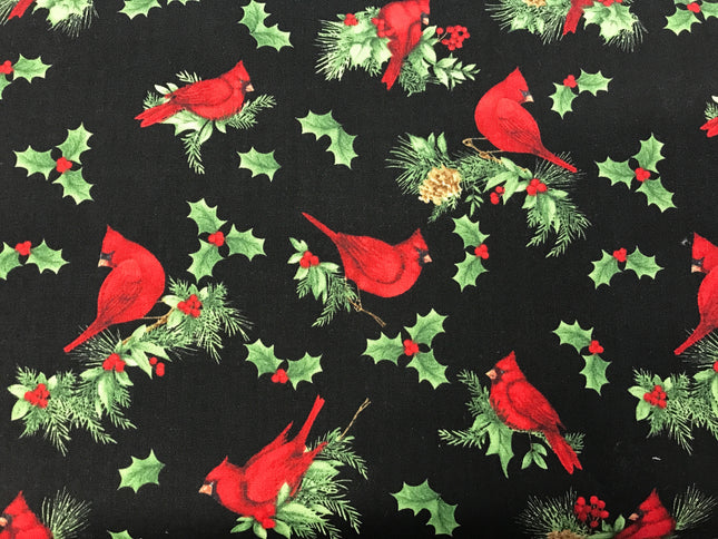 Wilmington Prints Cardinal Charm : Black Cardinals 39930-973