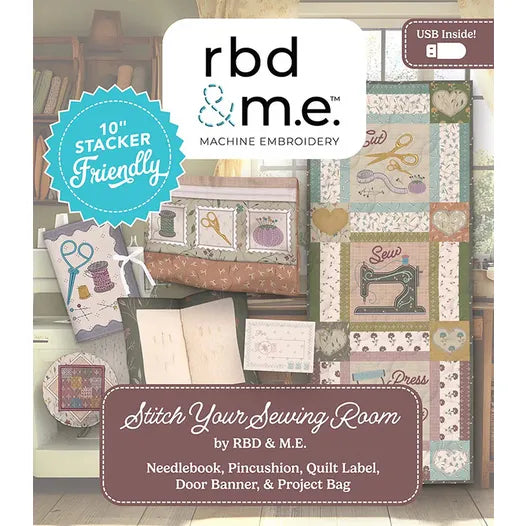 Riley Blake Stitch Your Sewing Room - Machine Embroidery USB