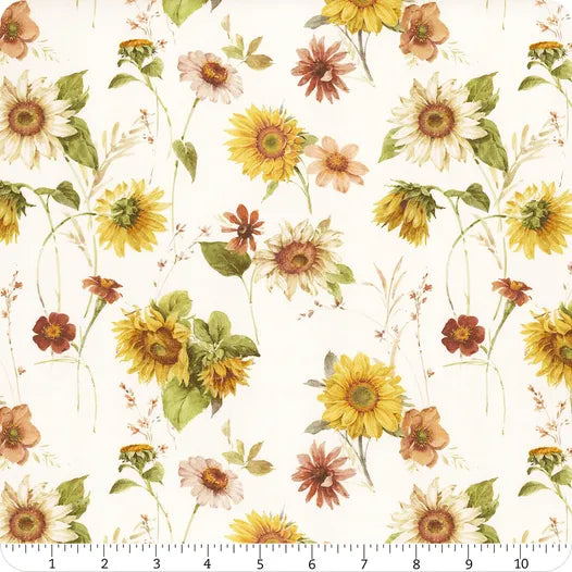 Riley Blake Sunflower Whispers Sunflowers Cream CD16670-CREAM