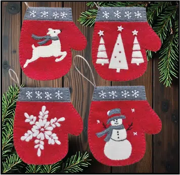 Rachel's of Greenfield Winter Mittens Ornament Kit